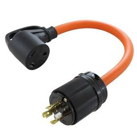Ac Connectors 819145022163 Generator To 30amp Rv Adapter L14-20 20a 4-prong Locking Flexible
