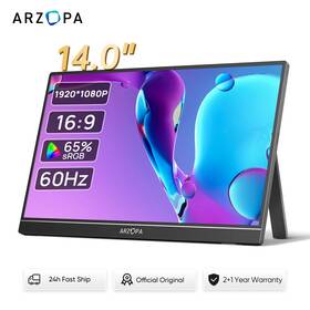 Arzopa 744759799470 14in Portable Monitor 1080p Ips Gaming Screen Usb-c Hdmi