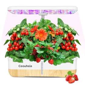 12pods Ceouheia 678319328421 Hydroponics Growing System With Led Grow Light For Home White