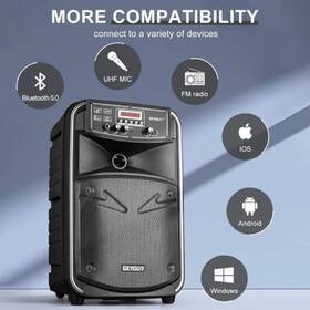 Gtsk8-2 Geyguy Trolley Speaker Model With Karaoke And Bluetooth
