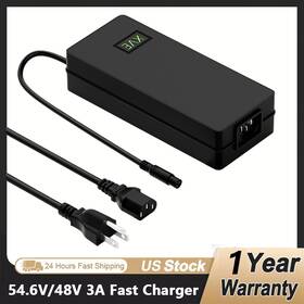 Hulkgoo 716404989833 54.6v 3a Fast Charger Power Adapter For Super 73 Rx R S2 Zx Ebike Ac