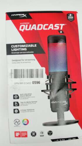 4p5p7aa Hyperx Quadcast S Rgb Usb Condenser Microphone With Shock Mount For Gaming