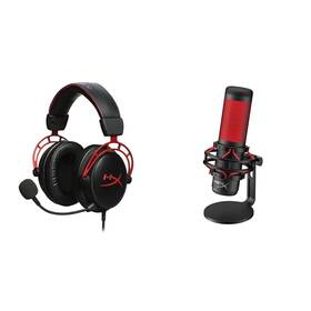 Fdb1097 Hyperx Cloud Alpha - Gaming Headset Dual Chamber Drivers Red And Quadcast U