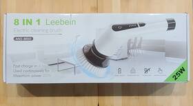 Ans-8050 Leebein Electric Spin Scrubber Cordless Cleaning Brush 8 Heads Tub Floor Glas