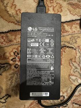 Pa-1650-68 Lg Ac Power Supply Adapter And 3 Prong Cord For Monitor 19v