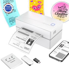 Nulltonex Y813 Bluetooth Thermal Shipping Label Printer 4x6 Wireless Maker For Small