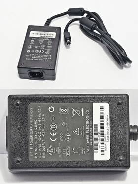 Te60a1248f02 Sl Power Electronics New Plug-in 3-pin Ac Dc Adapter 12v 5a 60w Without Cord