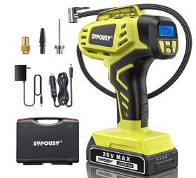 Sypousy 746608898914 Tire Inflator Portable Air Compressor Cordless 2x Faster
