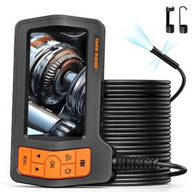 At036 Turn Raise Triple Lens Industrial Snake Camera Borescope 50ft Semi-rigid Cable 5 Inch Lcd 32gb