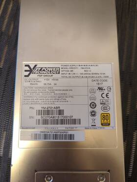 Ym-2721ab02r Upbright 9ya7200107 3y Power Technology 720w 80 Plus Bronze Supply Unit Ym-2721a