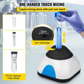 Vevor 840281527663 Vortex Mixer 3000rpm Mini Shaker Touch Function Scientific Lab Vo