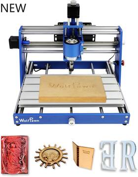 Max-775m Wolfpawn Cnc Router Machine 3018 Blue All-metal For Beginner With Emergency New