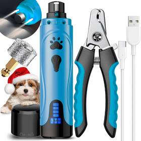 Nlq-p001 Yabife Dog Nail Grinder Trimmers And Clippers Kit Super Quiet Electric Pet N