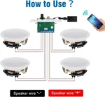 Herdio 4 Pack 6.5'' Bluetooth Ceiling Speakers 600W With Wall Amplifier. Fixed Price $143.32.