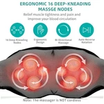 Nekteck Shiatsu Neck Back Massager Heat Electric Deep Kneading - Blue. Fixed Price $50.08.