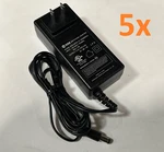 Lot Of 5 Hoioto 12V 3.0A Ac Power Supply Adapter Charger ADS-40FSI-12. Fixed Price $17.99.