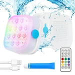 2 Pack Homly Rechargeable Submersible Led Pool Light Remote Control Waterproof. Fixed Price $52.00.