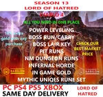 Season 13 Diablo Power Level Pit Boss Mats Rune Igg Pc PS4 PS5 Xbox Iv. Fixed Price $12.90.
