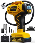 Keenpower Tire Inflator Portable Air Compressor - Super Fast 21V Yellow. Fixed Price $90.54.