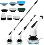 Leebein Electric Spin Scrubber, Cordless Cleaning Brush With 8 White. Fixed Price $18.00.