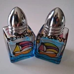 Vtg Hand Painted Key West Colorful Sailboat Mini Salt Pepper Shakers. Fixed Price $12.95.