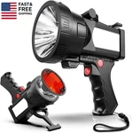 Q984PRO Rechargeable Spotlight Flashlight, 1600000 High Lumens Led With 14000MA. Fixed Price $91.67.